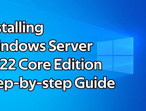 Windows Server 2022 Core ინსტალაცია
